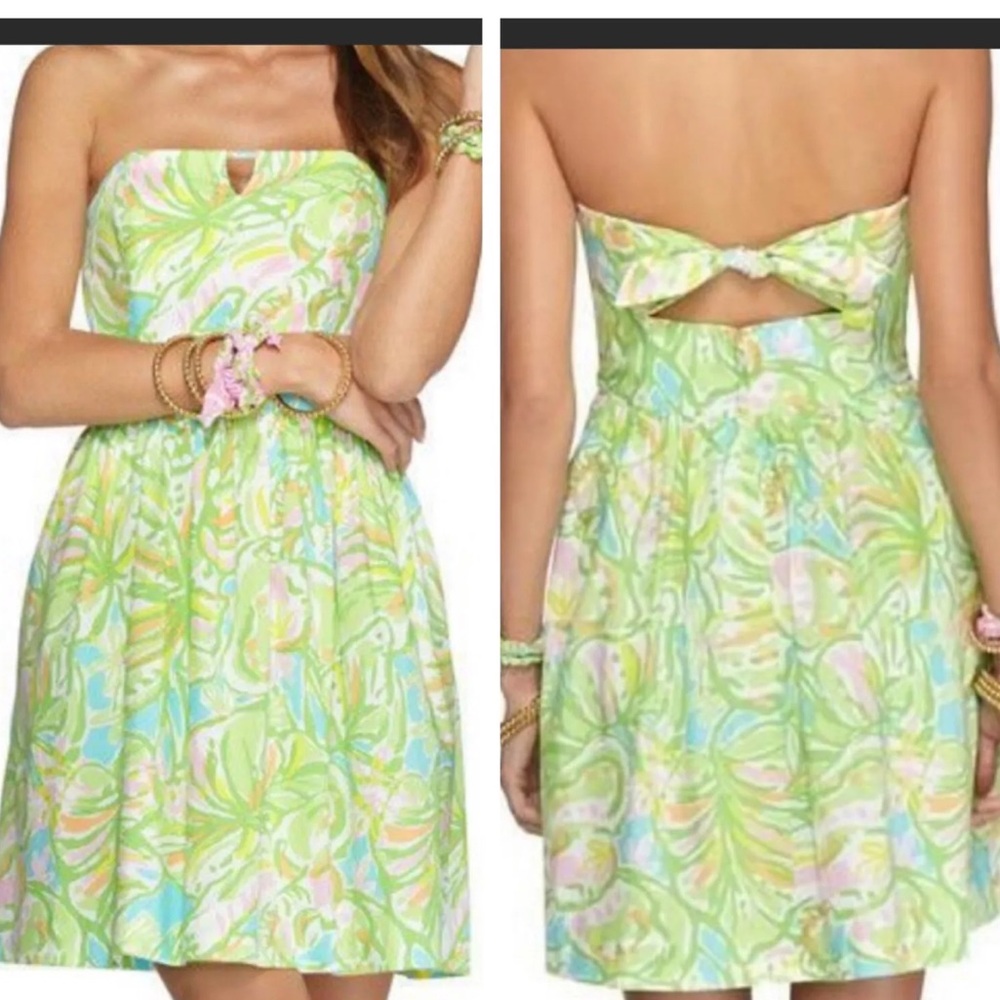 Stunning Lily Pulitzer tie back dress EUC